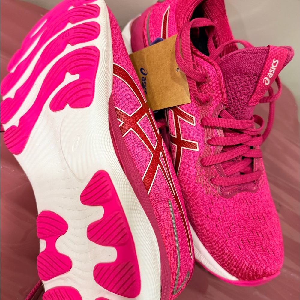 ASICS ortholite Women's Fuchsia Athletic Shoes - Picture 2 of 4